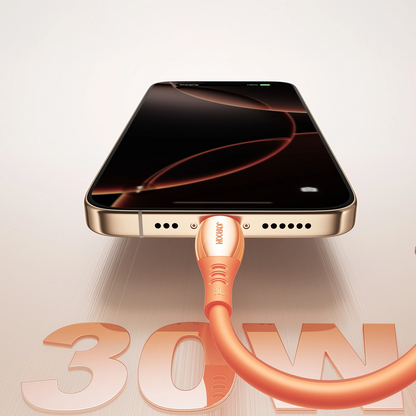 Cable de Datos y Carga USB-C - Lightning Joyroom S-A59 Vibrant, 30W, 1.2m, Naranja