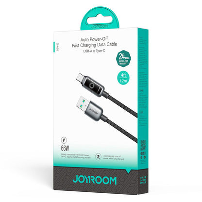 Cable de Datos y Carga USB-A - USB-C Joyroom S-A55 StarFlight Display, 66W, 1.2m, Negro