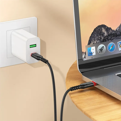 Cable de Datos y Carga USB-C - USB-C HOCO X59 Victory, 60W, 3m, Negro