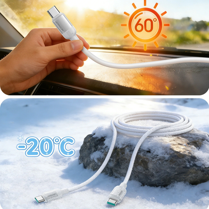 Cable de Datos y Carga USB-C - USB-C Joyroom S-A62 Lively, 60W, 1.2m, Blanco