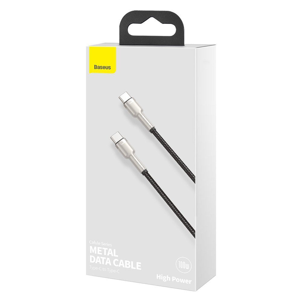 Cable de Datos y Carga USB-C - USB-C Baseus Cafule, 100W, 2m, Negro CATJK-D01