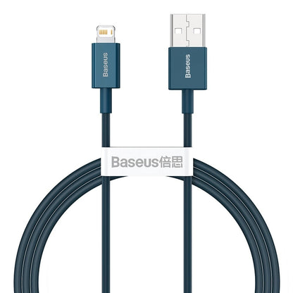 Cable de datos y carga USB-A - Lightning Baseus Superior Series, 20W, 1m, Azul CALYS-A03 