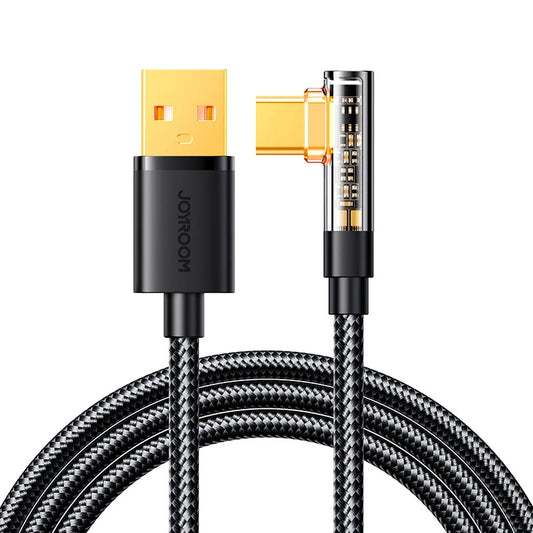 Cable de Datos y Carga USB-A - USB-C Joyroom S-UC027A6 Angled, 60W, 1.2m, Negro