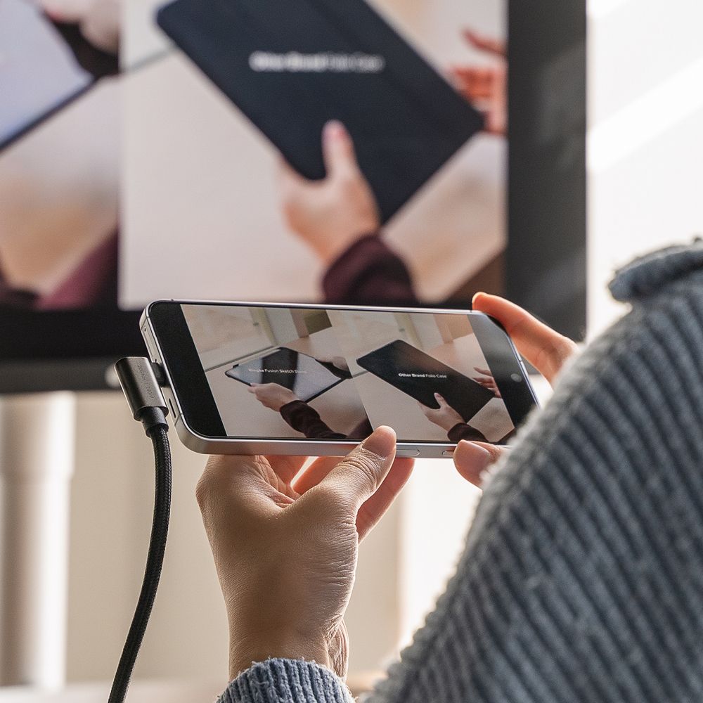 Cable de Datos y Carga USB-C - USB-C Ringke 2X2 Angled, 240W, 2m, Negro