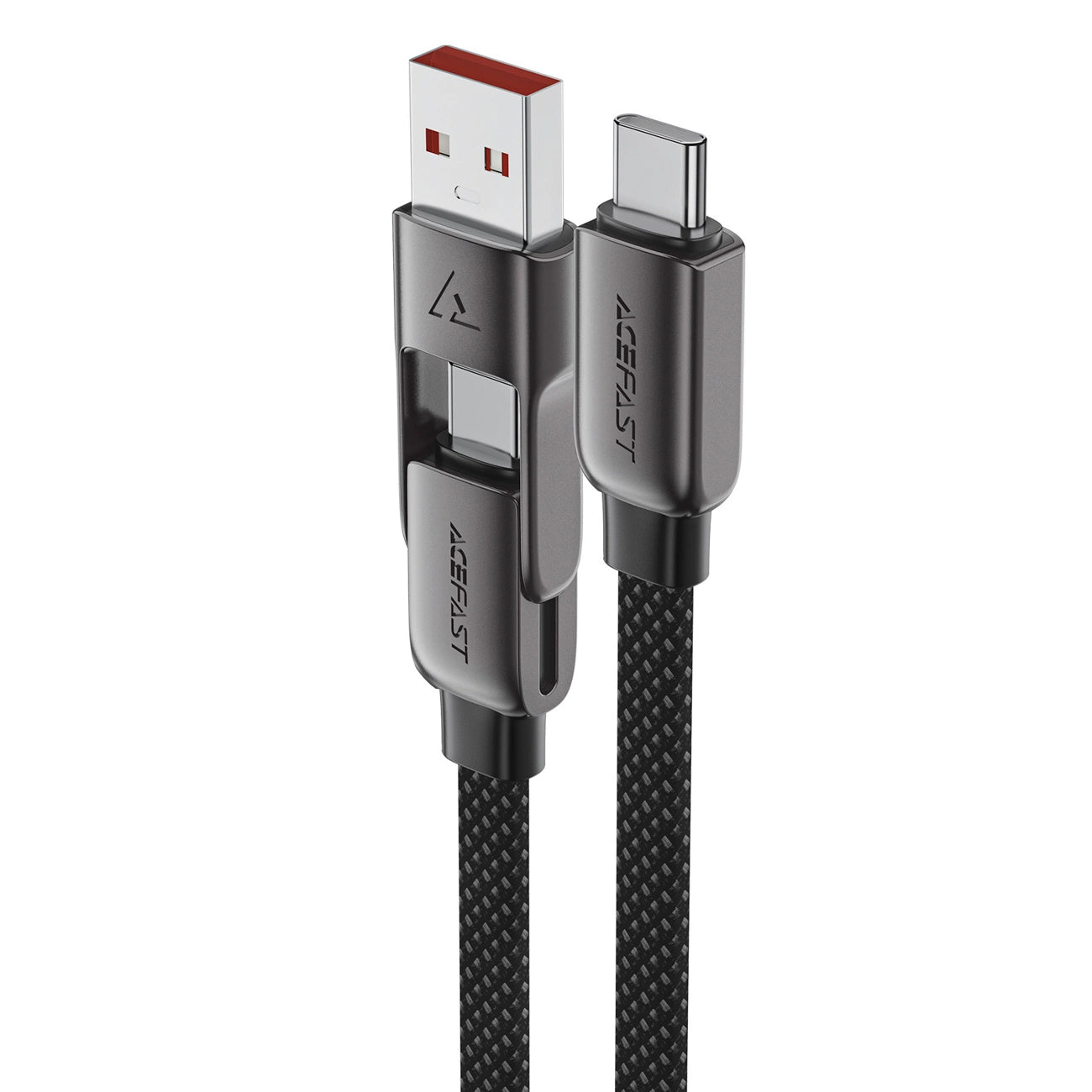 Cable de Datos y Carga USB-C - USB-A / USB-C Acefast C13-05, 60W, 0.2m, Negro