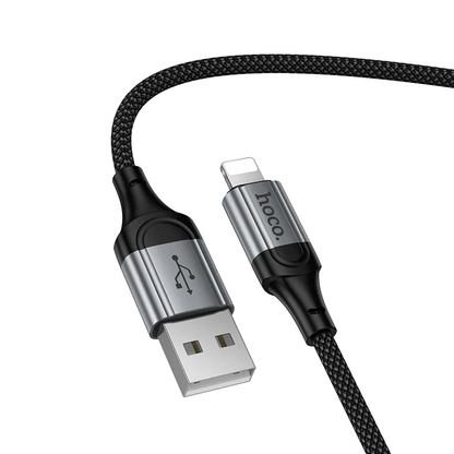 Cable de Datos y Carga USB-A - Lightning HOCO X121, 27W, 1.5m, Negro