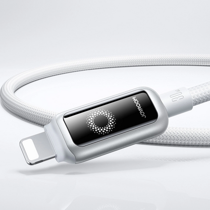Cable de Datos y Carga USB-C - Lightning Joyroom S-A55 StarFlight Display, 30W, 1.2m, Blanco