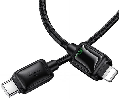 Cable de Datos y Carga USB-C - Lightning HOCO U146, 30W, 1.2m, Negro