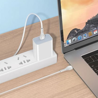 Cable de Datos y Carga USB-C - USB-C HOCO X37, 60W, 1m, Blanco