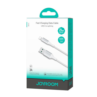 Cable de Datos y Carga USB-A - Lightning Joyroom S-A28 Flash, 18W, 2m, Blanco