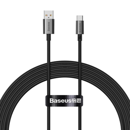 Cable de datos y carga USB-A - USB-C Baseus Superior Series, 100W, 2m, Negro P10320102114-02 