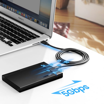 Cable de Datos y Carga USB-A - USB-C UGREEN US184, 18W, 0.5m, Negro