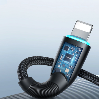 Cable de datos y carga USB-A - Lightning Joyroom SA32-AL3, 18 W, 1 m, negro