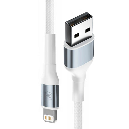 Cable de Datos y Carga USB-A - Lightning 3MK Hyper N, 12W, 2m, Blanco