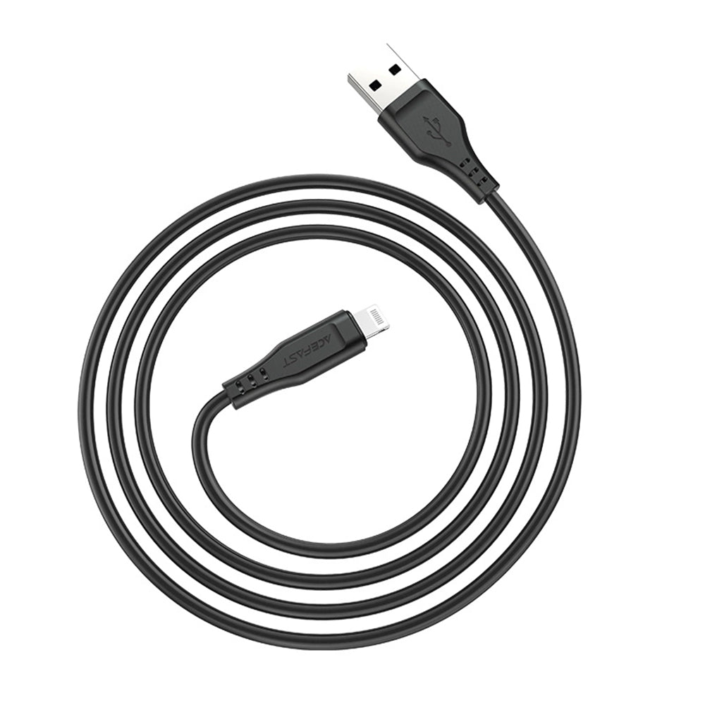 Cable de Datos y Carga USB-A - Lightning Acefast C3-02, 18W, 1.2m, Blanco