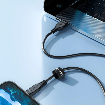 Cable de Datos y Carga USB-A - Lightning Acefast C3-02, 18W, 1.2m, Blanco