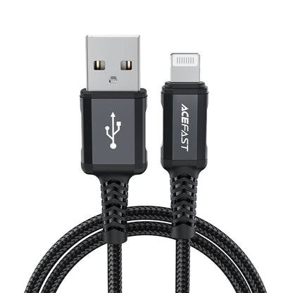 Cable de Datos y Carga USB-A - Lightning Acefast C4-02, 18W, 1.8m, Negro