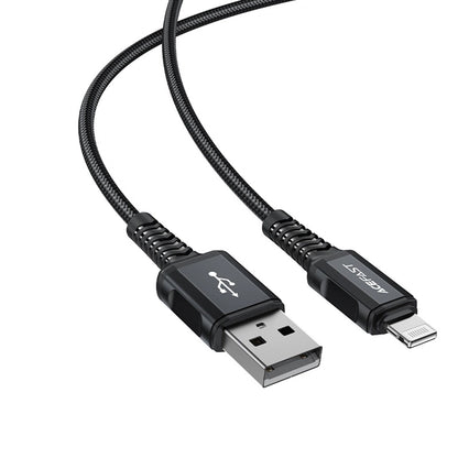 Cable de Datos y Carga USB-A - Lightning Acefast C4-02, 18W, 1.8m, Negro