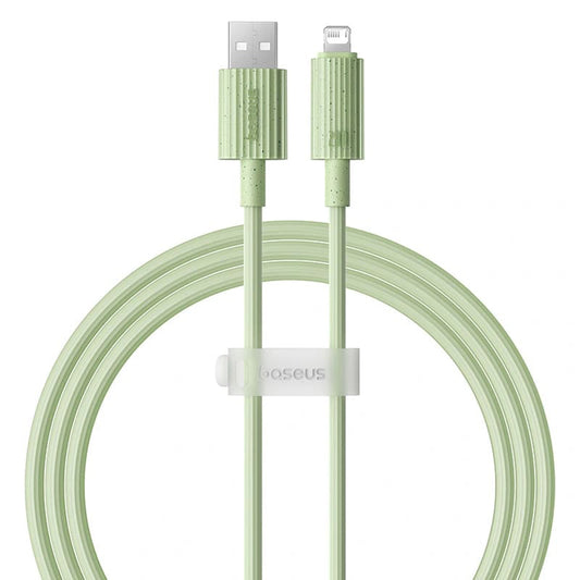 Cable de Datos y Carga USB-A - Lightning Baseus Habitat, 18W, 2m, Verde P10360200631-01