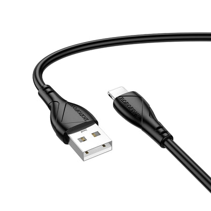 USB-A to Lightning Data and Charging Cable Borofone BX121 Energy, 18W, 1m, Black
