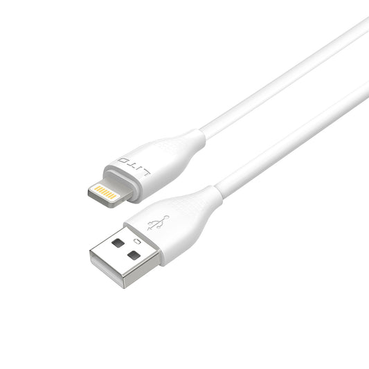 Cable de Datos y Carga USB-A - Lightning Lito LD03L, 18W, 1m, Blanco