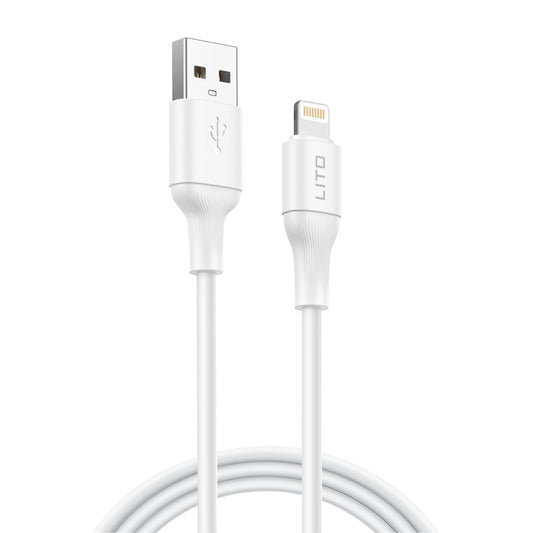 Cable de Datos y Carga USB-A - Lightning Lito LD06L, 18W, 1m, Blanco