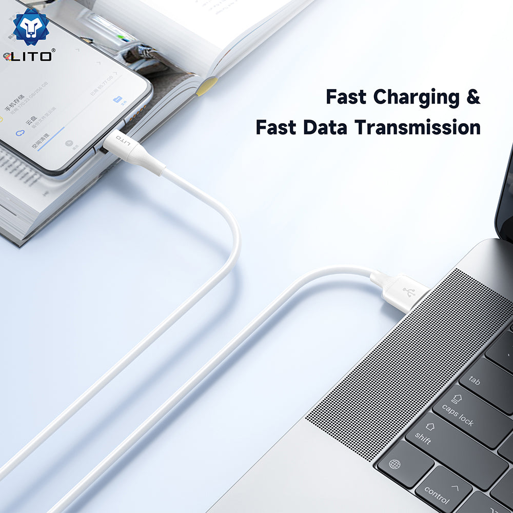 Cable de Datos y Carga USB-A - Lightning Lito LD06L, 18W, 1m, Negro