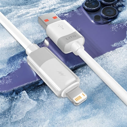 Cable de Datos y Carga USB-A - Lightning Lito LD07, 60W, 1m, Blanco