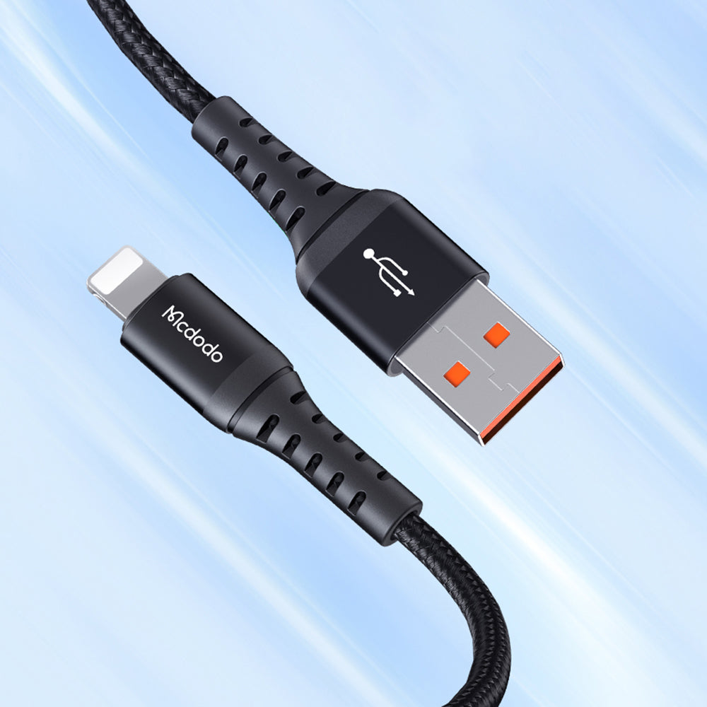 Cable de Datos y Carga USB-A - Lightning McDodo CA-2261, 18W, 1m, Negro