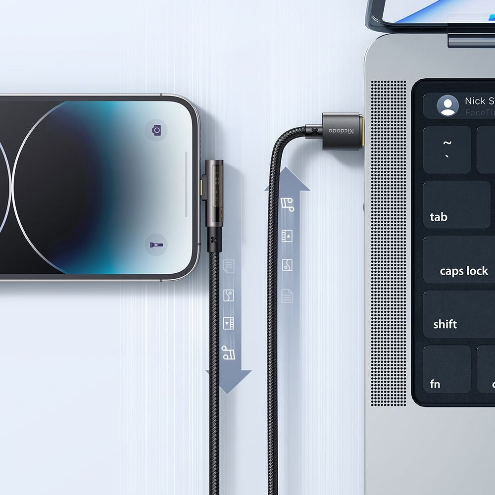 Cable de Datos y Carga USB-A - Lightning McDodo CA-3510 Angled, 18W, 1.2m, Negro