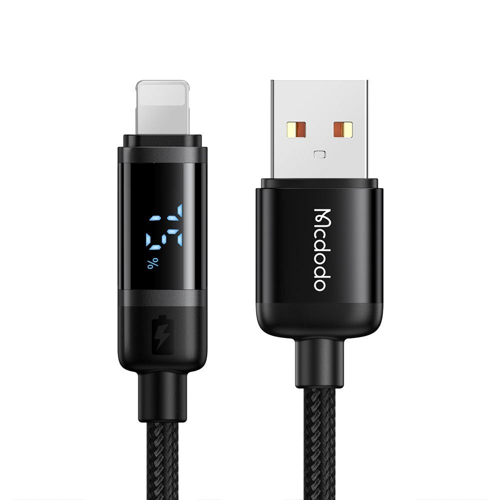 Cable de Datos y Carga USB-A - Lightning McDodo CA-5000 Bat Display, 18W, 1.2m, Negro