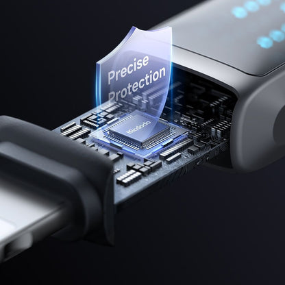 Cable de Datos y Carga USB-A - Lightning McDodo CA-5250 Display, 18W, 1.2m, Negro