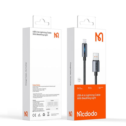 Cable de Datos y Carga USB-A - Lightning McDodo CA-5660, 18W, 1.2m, Negro