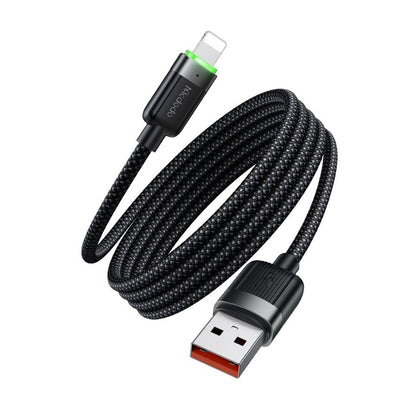 Cable de Datos y Carga USB-A - Lightning McDodo CA-6000 Autoenrollable, 18W, 1.2m, Negro