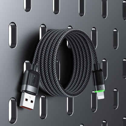 Cable de Datos y Carga USB-A - Lightning McDodo CA-6000 Autoenrollable, 18W, 1.2m, Negro