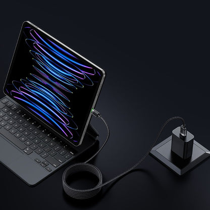 Cable de Datos y Carga USB-A - Lightning McDodo CA-6000 Autoenrollable, 18W, 1.2m, Negro