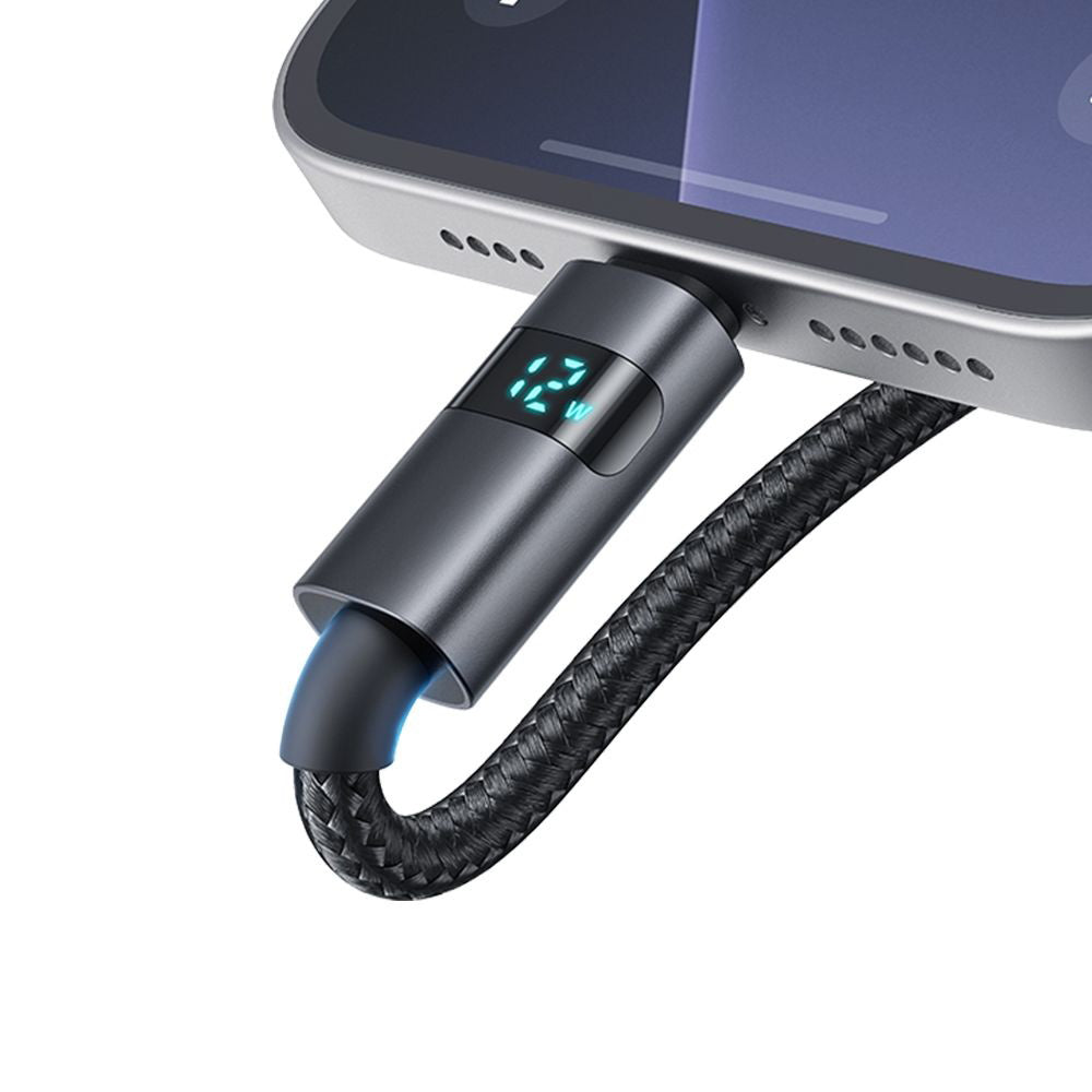 Cable de Datos y Carga USB-A - Lightning McDodo CA-6490 Display, 18W, 1.2m, Negro