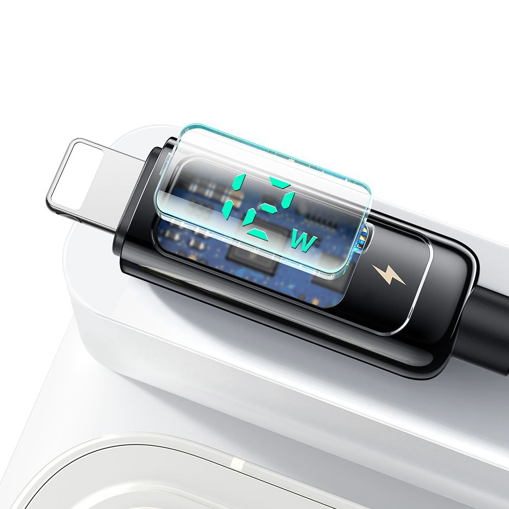 Cable de Datos y Carga USB-A - Lightning McDodo CA-9940 Display, 12W, 1.2m, Negro