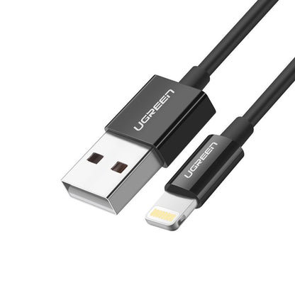 Cable de Datos y Carga USB-A - Lightning UGREEN 80823, 18W, 2m, Negro