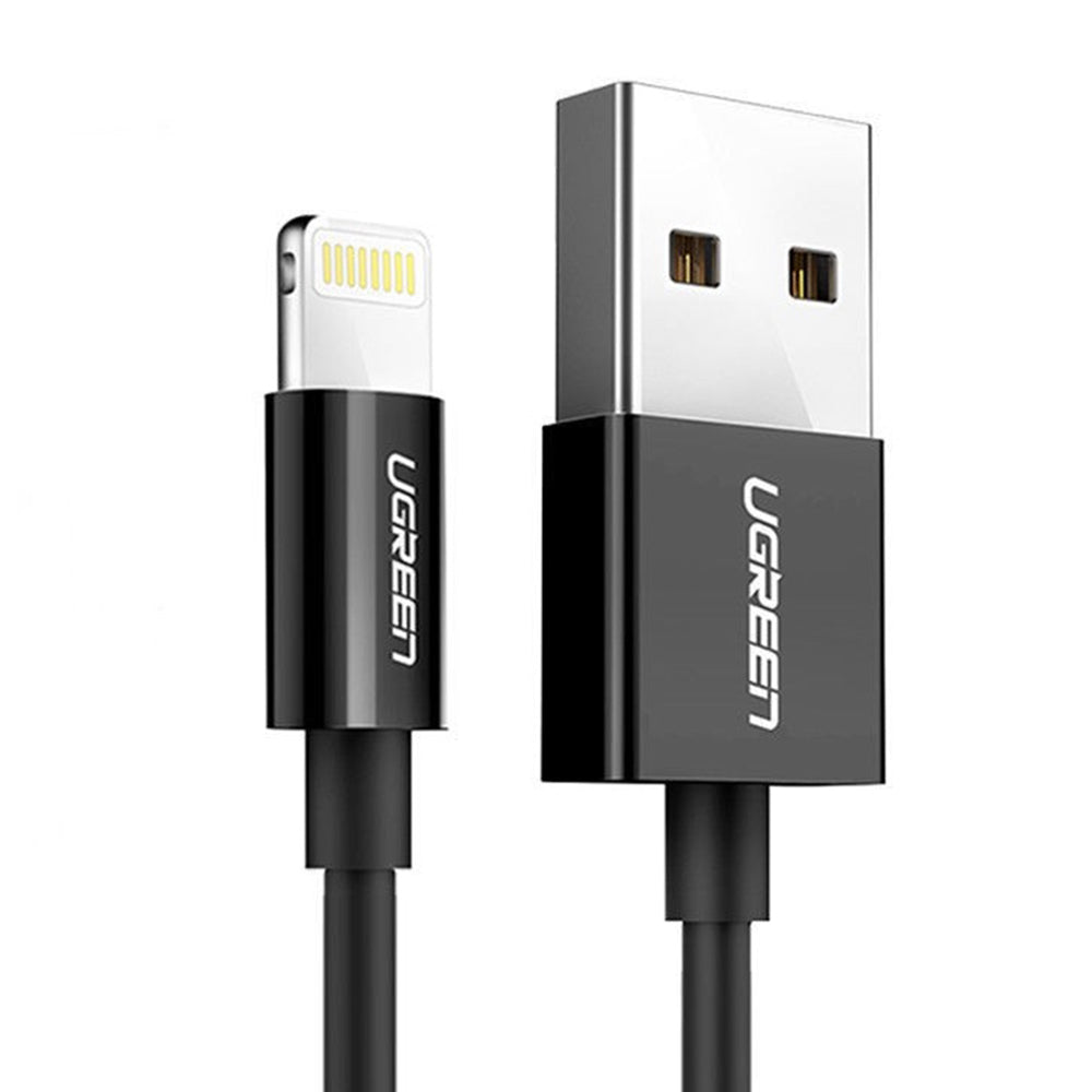 Cable de Datos y Carga USB-A - Lightning UGREEN 80823, 18W, 2m, Negro