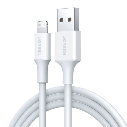 Cable de Datos y Carga USB-A - Lightning UGREEN US155 (20730), 18W, 2m, Blanco