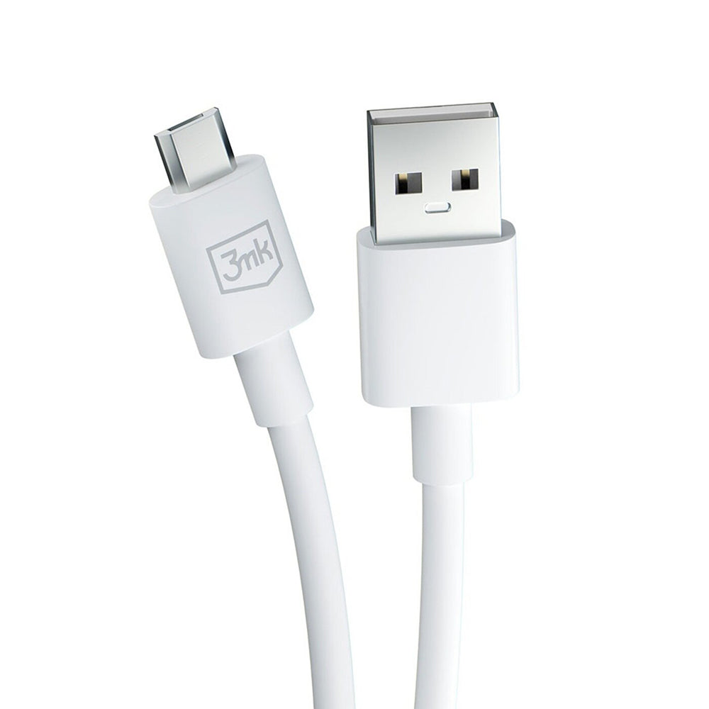 Cable de Datos y Carga USB-A - microUSB 3MK Hyper, 18W, 1.2m, Blanco