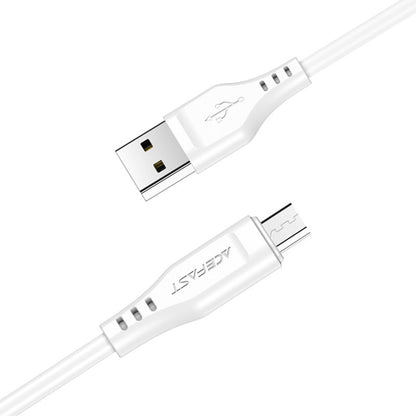 Cable de Datos y Carga USB-A - microUSB Acefast C3-09, 18W, 1.2m, Blanco