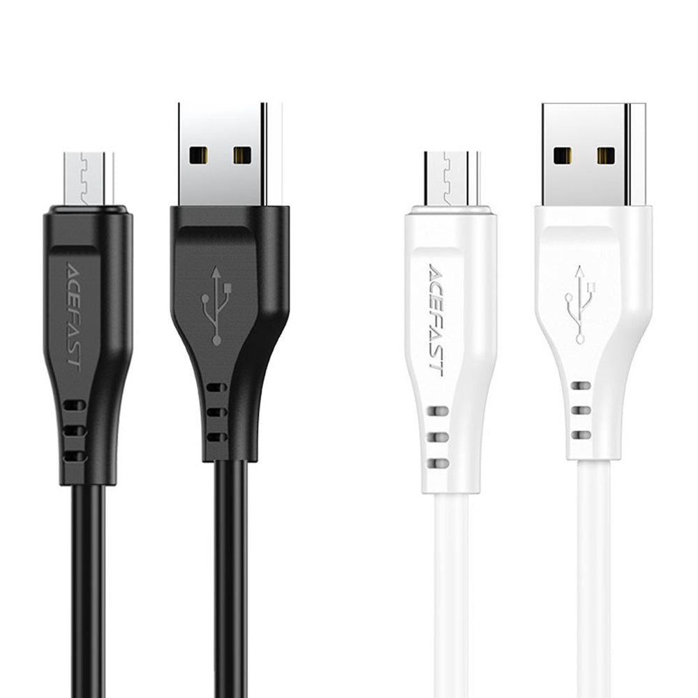 Cable de Datos y Carga USB-A - microUSB Acefast C3-09, 18W, 1.2m, Blanco