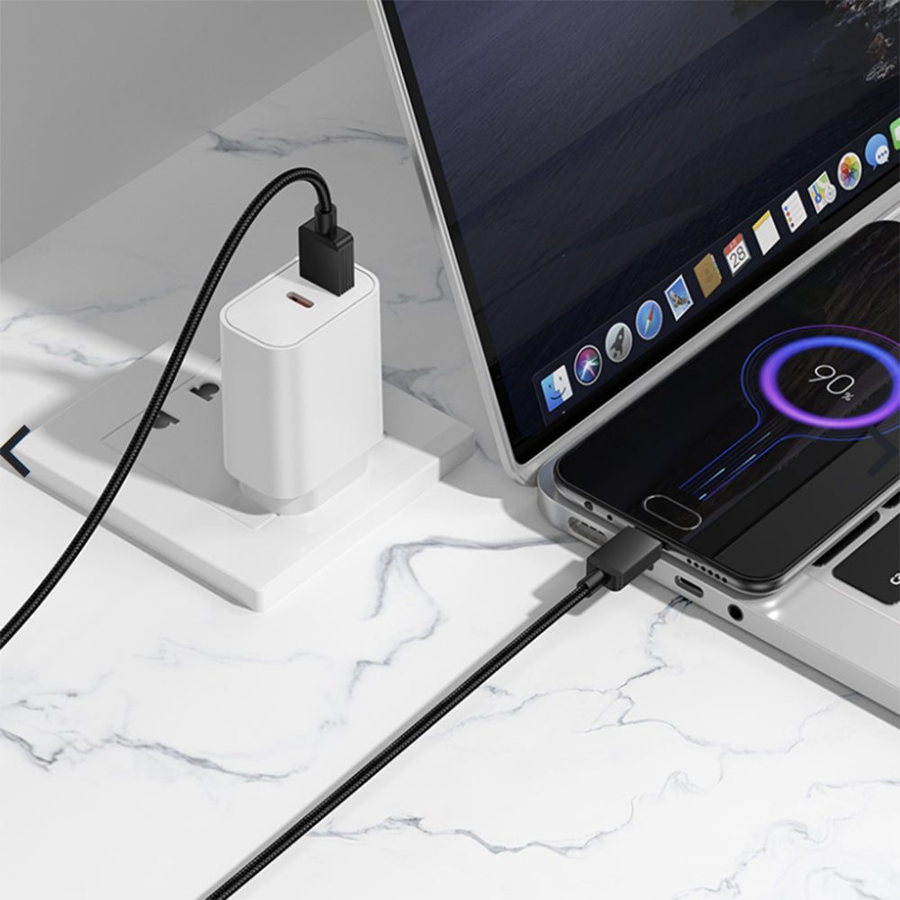 Cable de Datos y Carga USB-A - microUSB Borofone BX120 Placer, 18W, 1m, Negro