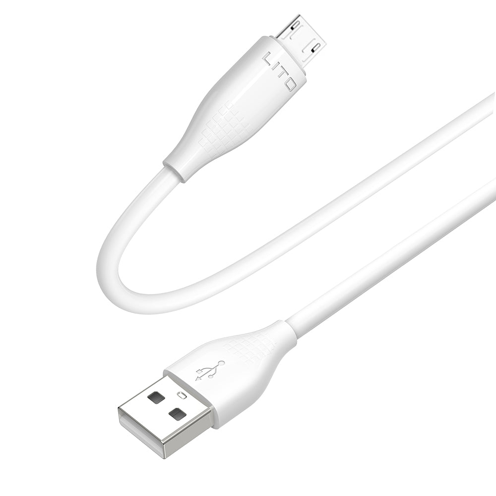 Cable de Datos y Carga USB-A - microUSB Lito LD03V, 18W, 1m, Blanco
