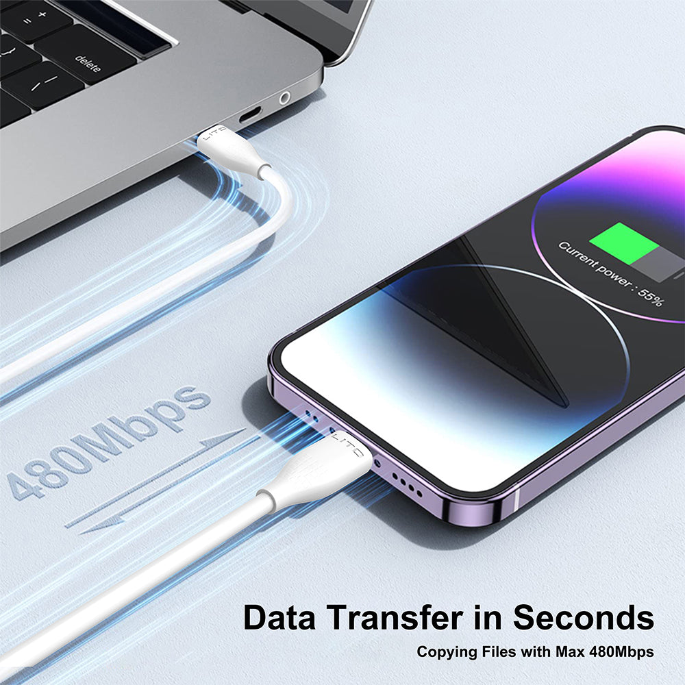 Cable de Datos y Carga USB-A - microUSB Lito LD03V, 18W, 1m, Blanco