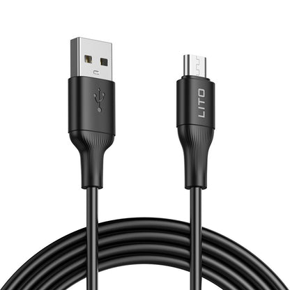 Cable de Datos y Carga USB-A - microUSB Lito LD06V, 18W, 1m, Negro