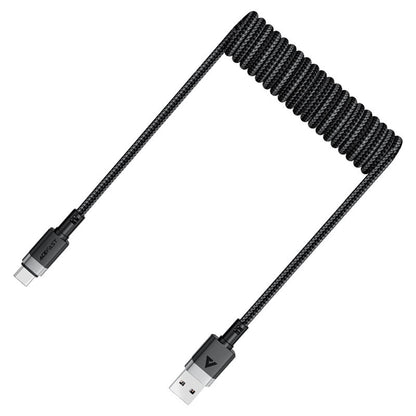 USB-A to USB-C Acefast C14-04 Data and Charging Cable, 18W, 1.2m, Black