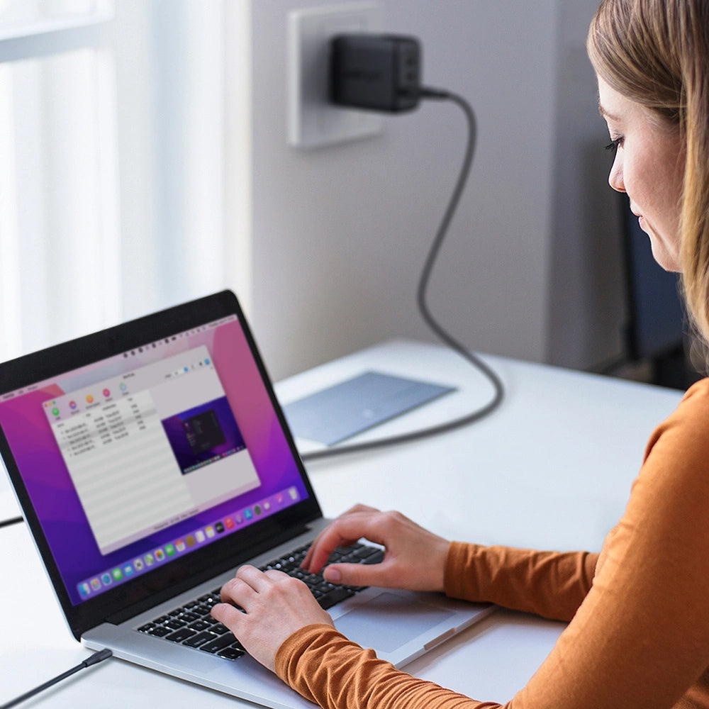 USB-A to USB-C Data and Charging Cable Acefast C3-03, 60W, 1.2m, Black